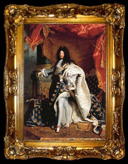 framed  Hyacinthe Rigaud Louis XIV, ta009-2